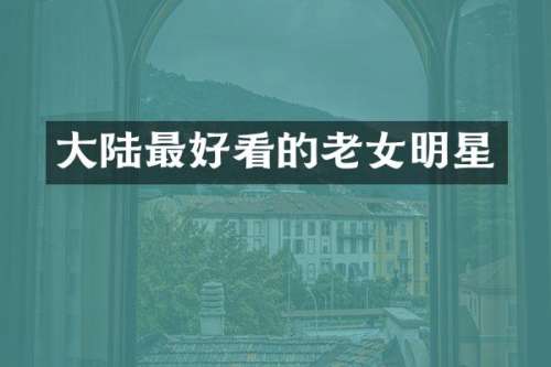 大陆最好看的明星