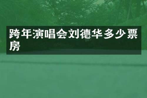 跨年演唱会刘德华多少票房
