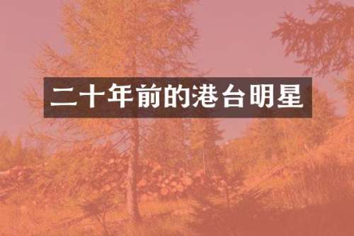 二十年前的港台明星