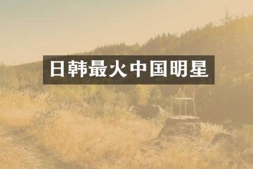 日韩最火中国明星