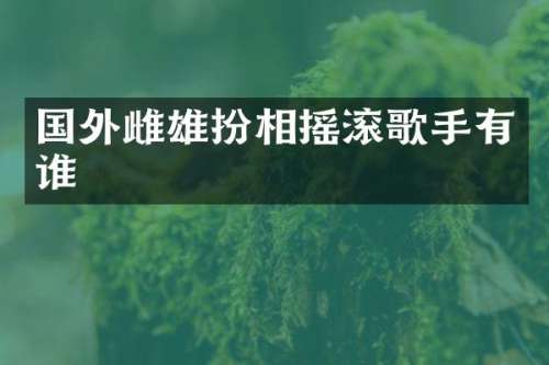 国外雌雄扮相摇滚歌手有谁