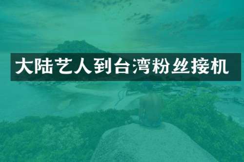 大陆艺人到台湾粉丝接机