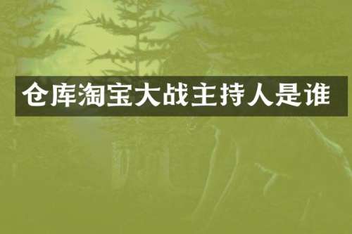 仓库淘宝大战主持人是谁