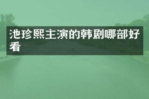 池珍熙主演的韩剧哪部好看
