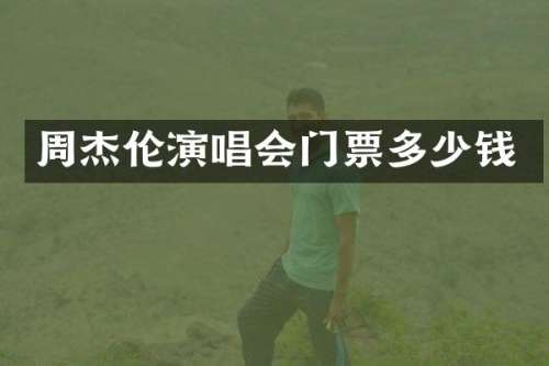 周杰伦演唱会门票多少钱