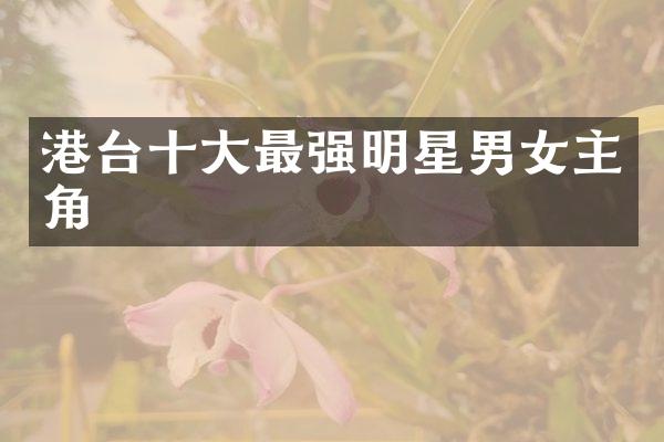 港台十大最强明星男女主角