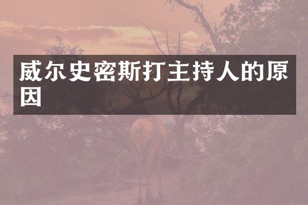 威尔史密斯打主持人的原因