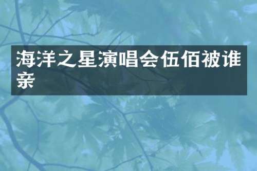 海洋之星演唱会伍佰被谁亲