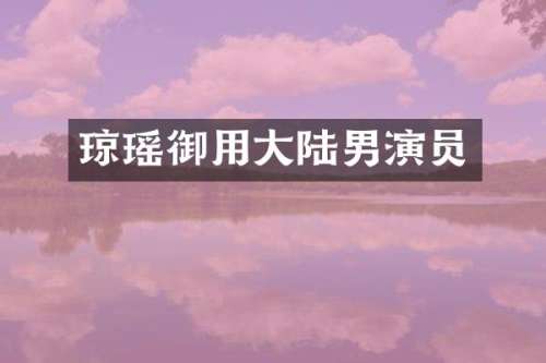 琼瑶御用大陆男演员