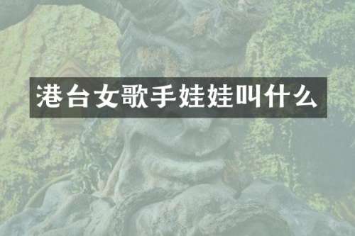 港台女歌手娃娃叫什么
