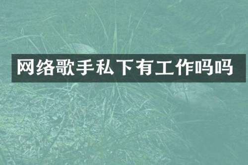 网络歌手私下有工作吗吗