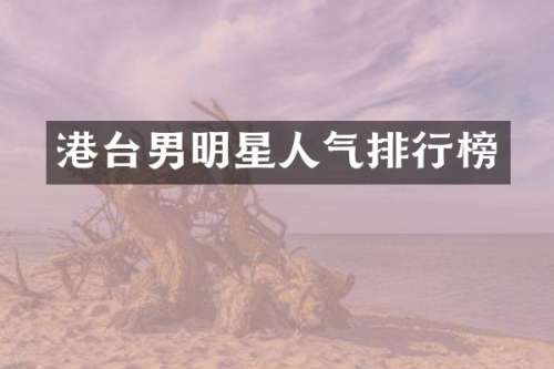港台男明星人气排行榜