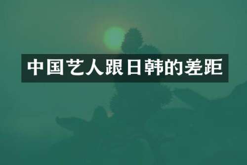 中国艺人跟日韩的差距