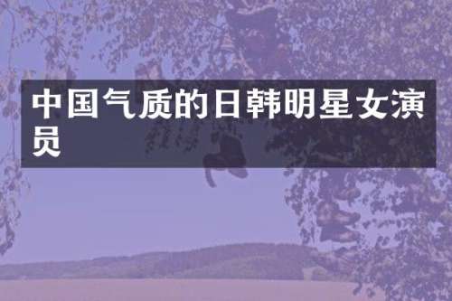 中国气质的日韩明星女演员