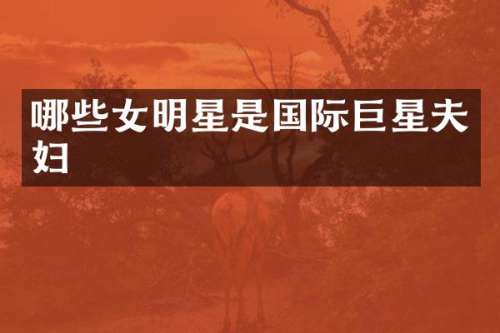 哪些女明星是国际巨星夫妇