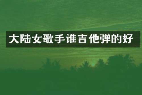 大陆女歌手谁吉他弹的好
