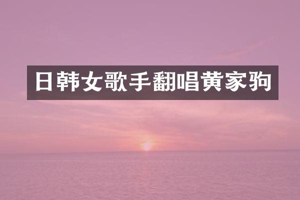 日韩女歌手翻唱黄家驹