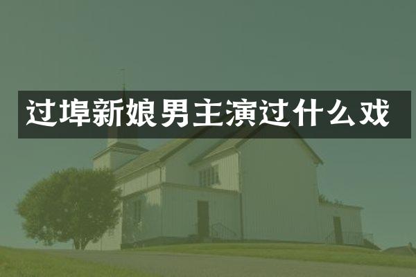 过埠新娘男主演过什么戏