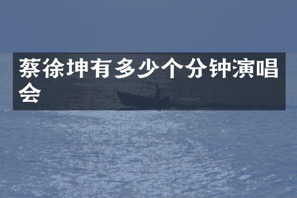 蔡徐坤有多少个分钟演唱会