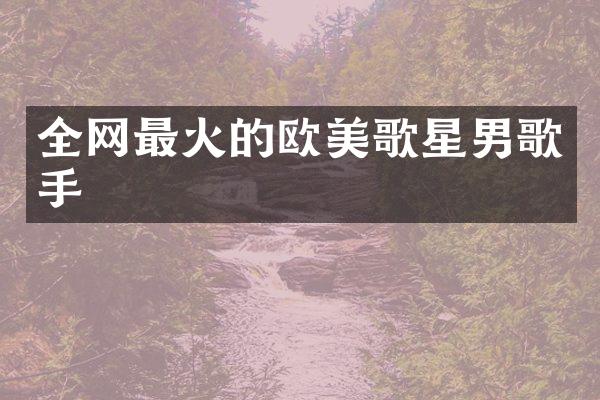 全网最火的欧美歌星男歌手