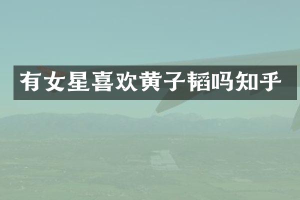 有女星喜欢黄子韬吗知乎