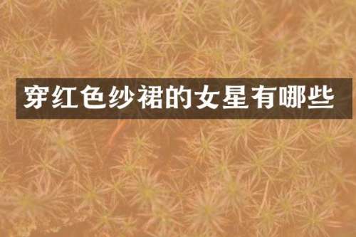 穿红色纱裙的女星有哪些