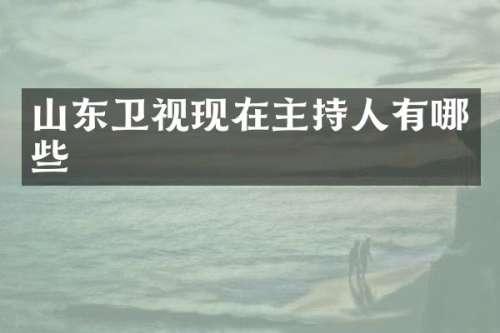 山东卫视现在主持人有哪些