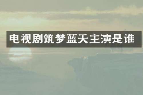 电视剧筑梦蓝天主演是谁