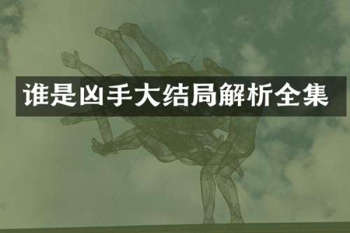 谁是凶手大结局解析全集