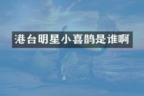 港台明星小喜鹊是谁啊