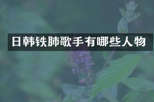 日韩铁肺歌手有哪些人物