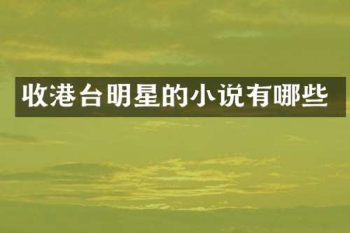 收港台明星的小说有哪些