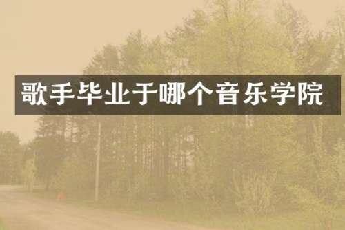 歌手毕业于哪个音乐学院