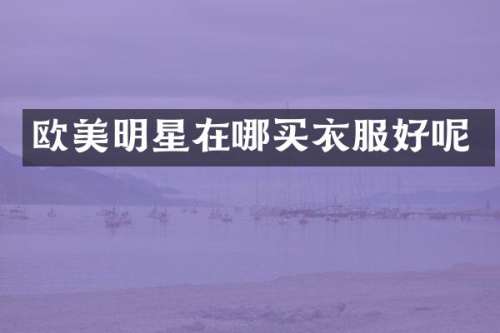 欧美明星在哪买衣服好呢