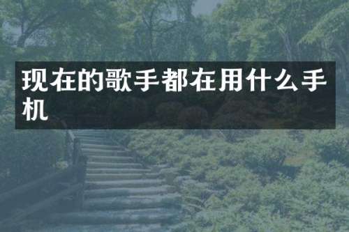 现在的歌手都在用什么手机