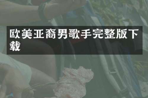 欧美亚裔男歌手完整版下载