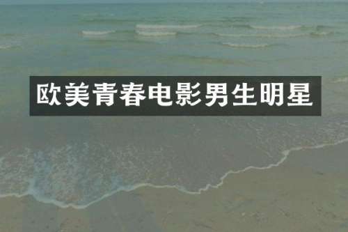 欧美青春电影男生明星