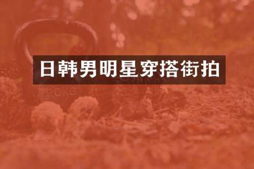日韩男明星穿搭街拍