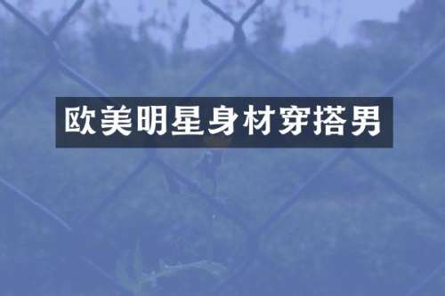 欧美明星身材穿搭男