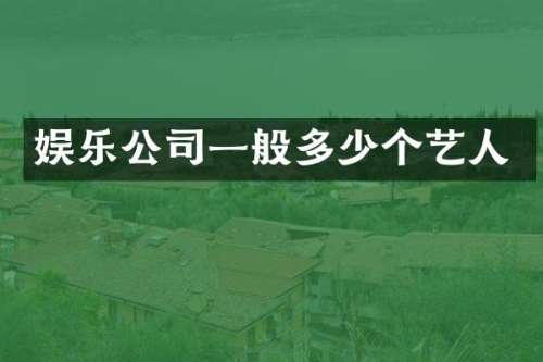 娱乐公司一般多少个艺人