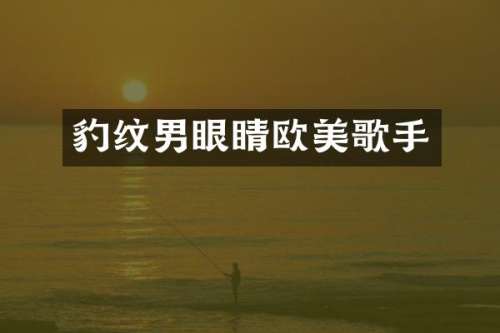 豹纹男眼睛欧美歌手
