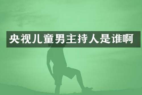 央视儿童男主持人是谁啊