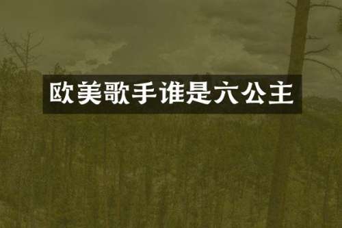 欧美歌手谁是六公主