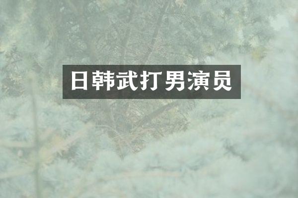 日韩武打男演员