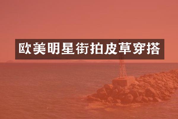 欧美明星街拍皮草穿搭