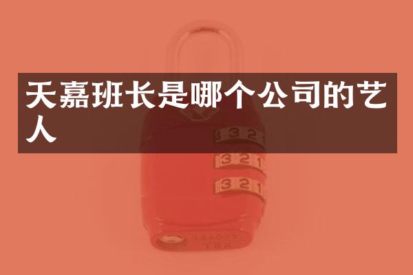 天嘉班长是哪个公司的艺人