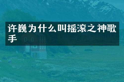 许巍为什么叫摇滚之神歌手