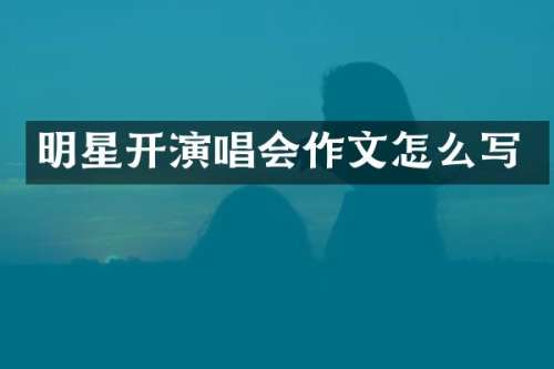 明星开演唱会作文怎么写
