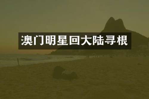 澳门明星回大陆寻根