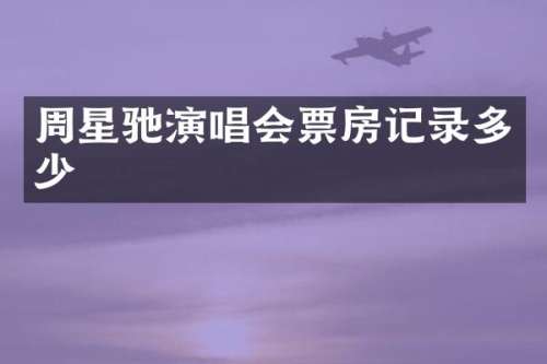 周星驰演唱会票房记录多少